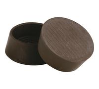 Felt Gard 4 Pack 44mm Brown Rubber Castor Cups, Non-Slip Floor Protectors For Furniture Table, Chair, Sofa & Bed Legs