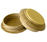 Felt Gard 4 Pack 44mm Light Wood Effect Non-Slip Castor Cups, Furniture Floor Protectors For Sofa, Chair & Bed Wheels