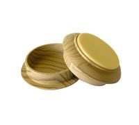 Felt Gard 4 Pack 44mm Light Wood Effect Non-Slip Castor Cups - Furniture Floor Protectors for Sofa, Chair & Bed Wheels