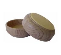 Felt Gard 4 Pack 60mm Light Wood Effect Non-Slip Castor Cups, Large Furniture Legs Floor Protectors For Sofa, Chair & Bed Wheels