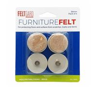 Felt Gard Furniture Protection Nail-In Felt Pads, Beige, 38mm, Pack Of 4
