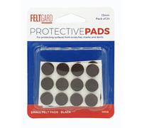 Felt Gard Furniture Round Felt Pads 13mm Black, Surface Protection Pads Pack Of 24