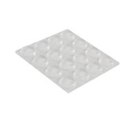 Felt Gard Pack of 16 Clear Small 13mm Cupboard Door Stoppers, Rubber Bumper