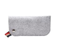 Felt Glasses Bags, Portable Soft Eyeglass Felt Pouch Case, Anti-Scratch Glasses Pouch Travel Sunglasses Storage Case for Women Men(light grey)