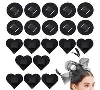 Felt Hair Band Pad - 20 Piece DIY Headbands Base, Elastic Pads for Tea Party Headbands Decorations, Soft Non-Slip Hair Accessory Support, Crafting Supplies for Vanity Bathroom Travel Tea Party