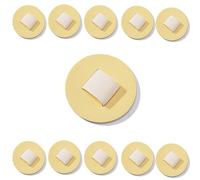 Felt Hair Band Pad, 2Inch Diy Hair Band Decor Base, for Making Tea Party Headbands Decorations Wedding Handmade DIY Hair Ornaments, Decor Base, Securely Glued Not Easy to Fall off (Yellowa-10pcs)