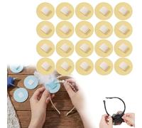 Felt Hair Band Pad Base with Elastic Loop - No Glue DIY Headband Backing for Making Tea Party Fascinators, Millinery & Wedding Hair Accessories (20 Pcs) (20, Yellow, Circle)