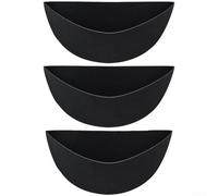 Felt Hanging Basket Insert Circle Style for 12in 14in 16in Round Baskets 3 Count Soil Containing Liner for Gardens (Semicircle 12i)