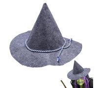 Felt Hat, Cosplay Hat - Grey Soft | Foldable Bavarian Headwear, Costume Accessories, Lace Headwear with Wide Brim for Party, Masquerade, Cosplay