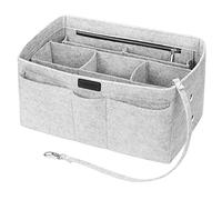 Felt Insert Bag Organizer Bag in Bag, Betoores Women Tote Purse Organizer Bag Organiser Insert Handbag,Light Gray - L