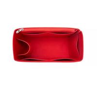 Felt Insert Bag Organizer for LV Speedy 20 25 30 35 Flap Handbag Inner Bag Makeup Travel Purse Storage Tote Bag Accessories(for speedy25 red)