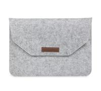 Felt Laptop Sleeve Bag Tablet PC Case Ultra Slim Business Carrying Case Protective Bag, Slim Envelope Compatible with Apple MacBook, Dell HP Microsoft Notebook (Light Gray, 15-inch)