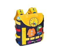 Felt Learning Backpack - 28x24x10cm Felts Skill Activity Bag, Buckle Training Panel, Portable Carry Organizer | Activitys Learnings Storage Pack for Home Travel Practice System Unit Set Kit