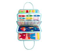 Felt Learning Board for Toddlers, Portable Busy Board Toys | Durable felt busy board for toddlers, portable design for life skills on the go with this fine motor skill tool D