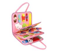 Felt Learning Board for Toddlers, Portable Busy Board Toys | Durable felt busy board for toddlers, portable design for life skills on the go with this fine motor skill tool G