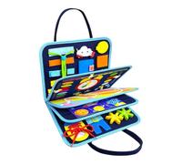 Felt Learning Board for Toddlers, Portable Busy Board Toys | Durable felt busy board for toddlers, portable design for life skills on the go with this fine motor skill tool A