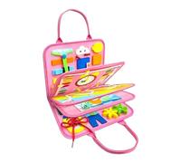 Felt Learning Board for Toddlers, Portable Busy Board Toys | Durable felt busy board for toddlers, portable design for life skills on the go with this fine motor skill tool B