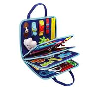 Felt Learning Board - Sensory Educational Travel Toys, Preschool Skill Trainer, Interactive Busy-Book | Felt Activity Board for Kindergarten Learning Counting Alphabet Shapes Math Language Tracing