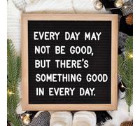 Felt Letter Board with Stand and Canvas Bag,Personalised Peg Board Kit for Home Office Events,Changeable Letter Boards with Oak Frame for Notice (Black,25×25cm)