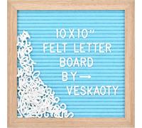 Felt Letter Board with Stand and Canvas Bag,Personalised Peg Board Kit for Home Office Events,Changeable Letter Boards with Oak Frame for Notice (Blue,25×25cm)