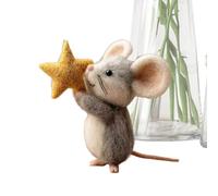 Felt Little Mouse, Five-Pointed Star Felt Mouse Ornament, Cute Mini Fashionable Animals Figure,Handmade Holiday Home Decoration,for Friends, Classmates, Family