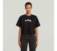 Felt Logo Boxy T-Shirt - Black - Women XL