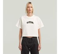 Felt Logo Boxy T-Shirt - White - Women S