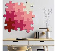 Felt Memo Bulletin Board for Walls, 9 pcs Cork Board Tiles Wall Stickers, Jigsaw Puzzle Pin Eva Boards Self Adhesive to Keep Photos Display Board Pads Pictures Poster Goals Notes Decorative
