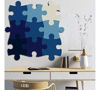 Felt Memo Bulletin Board for Walls, 9 pcs Cork Board Tiles Wall Stickers, Jigsaw Puzzle Pin Eva Boards Self Adhesive to Keep Photos Display Board Pads Pictures Poster Goals Notes Decorative