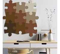 Felt Memo Bulletin Board for Walls, 9 pcs Cork Board Tiles Wall Stickers, Jigsaw Puzzle Pin Eva Boards Self Adhesive to Keep Photos Display Board Pads Pictures Poster Goals Notes Decorative