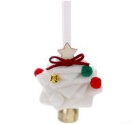 Felt Mini Christmas Tree Ornament Bell Pendant for Hanging Decoration in Holiday and Seasonal Homes (white)