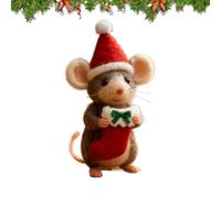 Felt Mouse - Felt, 8 x 4 cm Cute Holiday Figurine Mouse Ornament | Mini Christmas Decoration, Animal Figurine for Windowsills, Shelves, Bedrooms, Living Rooms, Displays