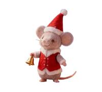 Felt Mouse - Mini Animal Figure | Christmas Decoration Set Made of Felt for Windowsills, Bedroom, Living Room, Office, Shelves, Bookshelves, Handmade, for a Successful, Effortless Holiday Design