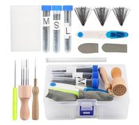 Felt Needles,Felt Kit With Needle,Wool Felting Needle Tools - Wool Felting Tool Set with Finger Guard, Scissor Case, 3 Models of MA Handles