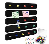 Felt Notice Board, Felt Story Board, Felt Board with Push Pin | 4x Felt Notice Board Tiles Wall Organizer for Background Wall, Photo Wall
