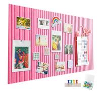 Felt Notice Board Large 60 x 40 cm - Peach Pink Self-Adhesive Cork Notice Board with 60 Pins, 12 mm Thickness | Premium Bulletin Board for Photos, Notes & Memos | Ideal for Home, Office, School |