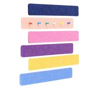 Felt Notice Boards for Walls, 6 Pieces Bulletin Board, Self-Adhesive Cork Board for Wall - Self-Adhesive Bulletin Memo Board Strips for Home, Offices, Cabins, Classrooms