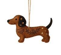 Felt Ornaments for Christmas Tree,Adorable Animal Dachshund Design,Christmas Tree Ornaments for Dog Lovers | for Bedroom Balconies Doorways Wall Garden Yard Path Porch