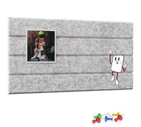 Felt Panel/Felt Noticeboard 40x20 cm Gray + Free Push Pins