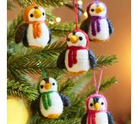 Felt Penguin Decorations - Set of 5