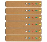 Felt Pin Board, 6PCS Cork Board Strips with 50 Push Pins - Self Adhesive Bulletin for Walls