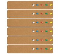 Felt Pin Board, 6PCS Cork Board Strips with 50 Push Pins, Self-Adhesive Bulletin Strips, Bulletin Boards for Walls Home Classroom Office