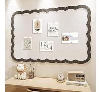 Felt Pin Board Decorative Corkboard Alternative,Foldable Felt Bulletin Board with 30 Pushpins,Self-Adhesive Vision Boards for Photo Memo DIY (Grey,120x60cm)