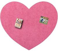 Felt Pin Board,Hotel Fabric Memory Memo Photo Bulletin Board Pin Board Heart-Shaped Felt Board Tiles Notice Board,Red (Color : Rood) (Color : Roze)