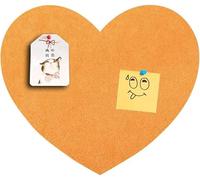 Felt Pin Board,Hotel Fabric Memory Memo Photo Bulletin Board Pin Board Heart-Shaped Felt Board Tiles Notice Board,Red (Color : Rood) (Color : Orange Yellow)