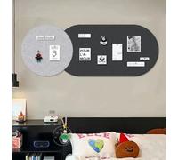Felt Pin Boards Self Adhesive Corkboard Alternative,Home Office Vision Bulletin Board,DIY Wall Display Panel for Note Message Photo Memo (Grey,80x30cm)