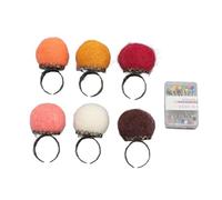 Felt Pin Cushion Rings Vintage Quilting Craft Pins Store Sewing Enthusiasts Lightweight Portable DIY On The Go (Red Brown Dark)
