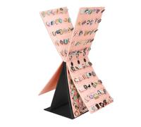 Felt Pin Display Stand Flip Top Large Capacity Charm Holder Ornament 5 Pages Portable Trading Book Home Accessory for Collecting Pins(Pink)