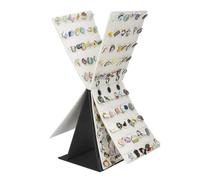 Felt Pin Display Stand Flip Top Large Capacity Charm Holder Ornament 5 Pages Portable Trading Book Home Accessory for Collecting Pins(White)