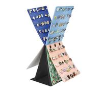Felt Pin Display Stand Flip Top Large Capacity Charm Holder Ornament 5 Pages Portable Trading Book Home Accessory for Collecting Pins(Mixed Color)